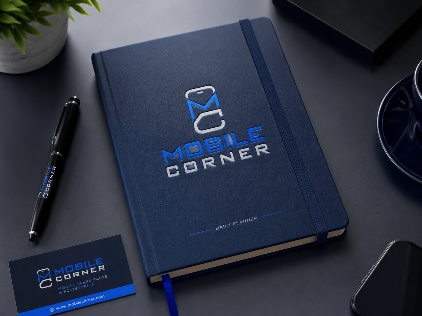 Stationery set — planner, pen and card